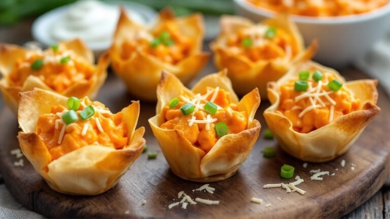 Buffalo Chicken Bites in Phyllo Cups