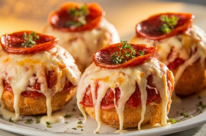 Easy Cheesy Pepperoni Pizza Bombs Recipe
