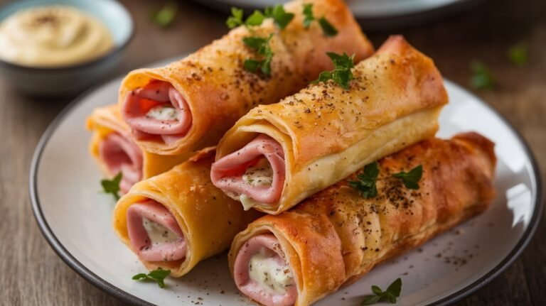 Crispy Ham and Cheese Sticks