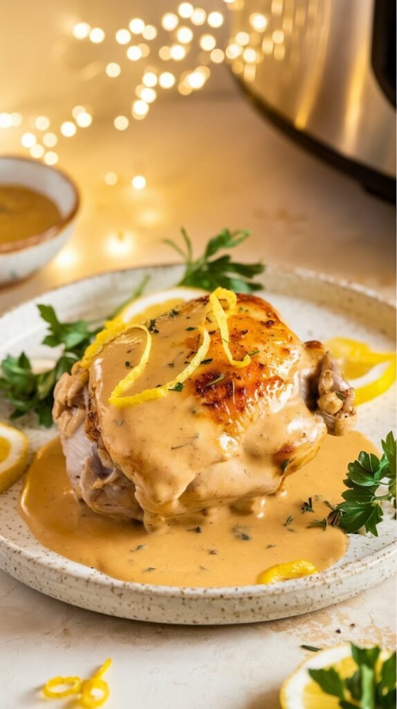 Crock Pot Lemon Garlic Butter Chicken Thighs Easy, Juicy, and Full of Flavor!