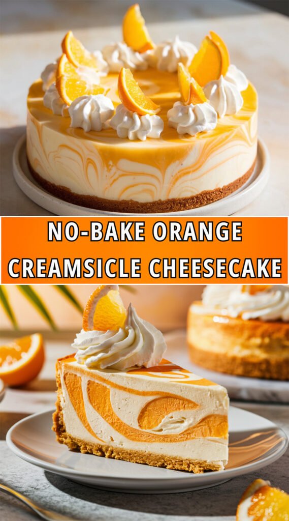 No-Bake Orange Creamsicle Cheesecake