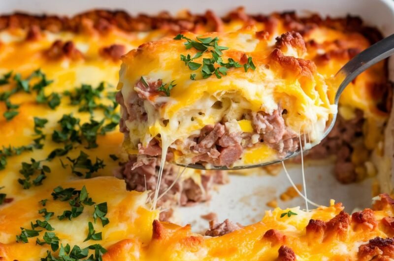 Savory Breakfast Sausage Egg and Cheese Casserole Recipe That Will Make You a Morning Person 🍳