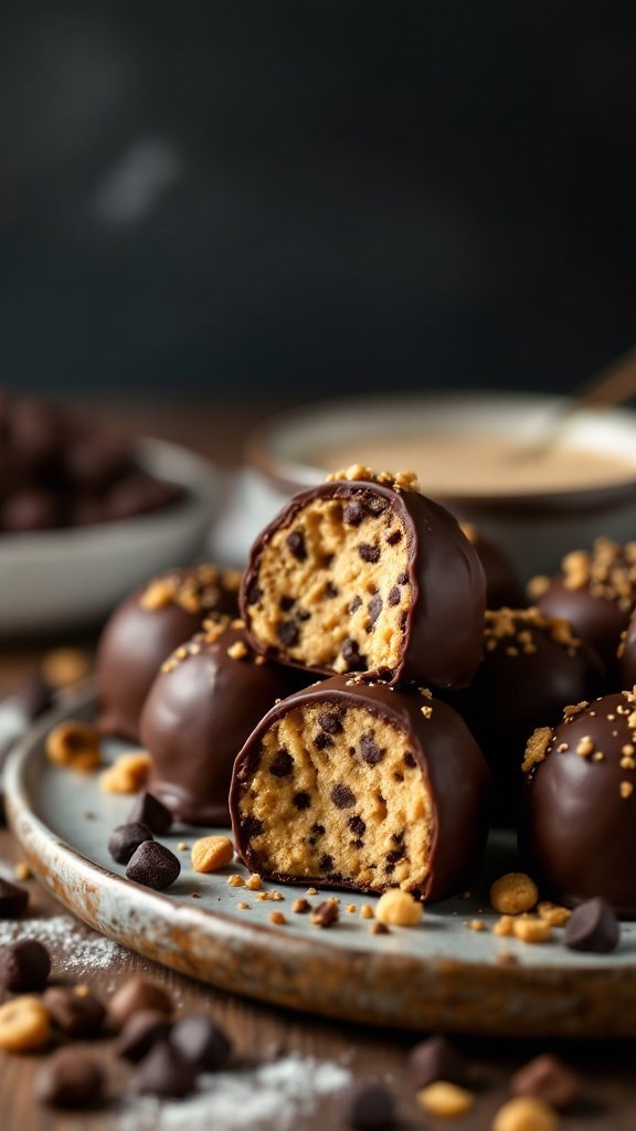 Chocolate Chip Cookie Dough Truffles