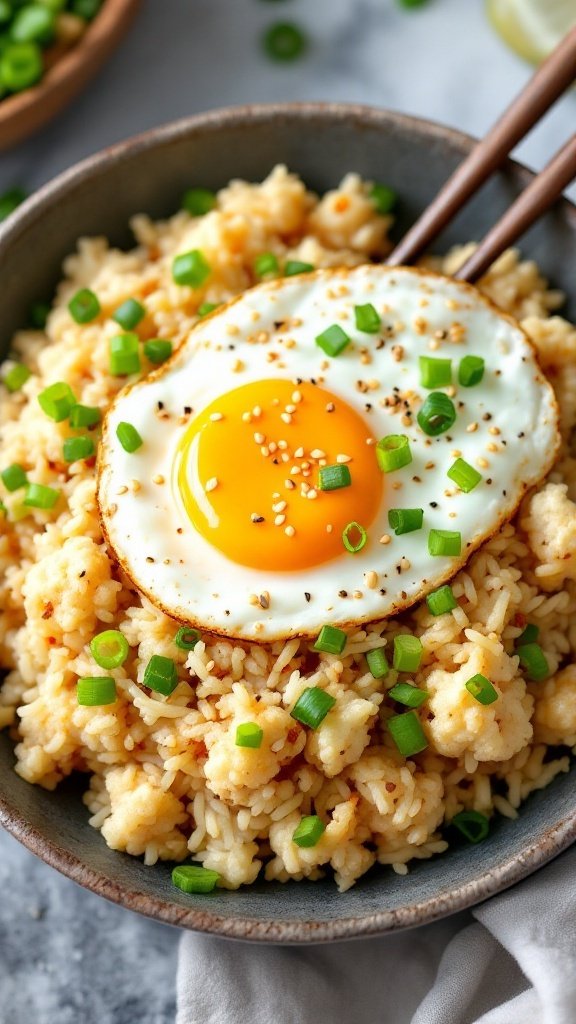 Cauliflower Fried Rice with Egg